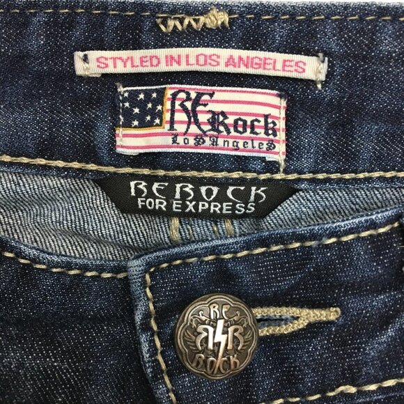 ReRock Express Women's Skinny Jeans Low Rise Stretch Size 4 length 33" - Picture 3 of 10